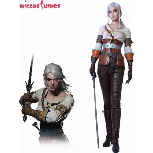 Ciri Cosplay Costume Woman Halloween Outfit
