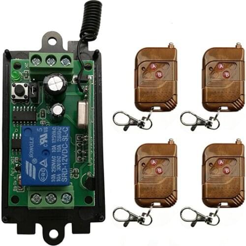 DC 9V 12V 24V 1 CH 1CH Wireless Remote Control System transmitter+receiver universal gate remote control/radio receiver /lamp