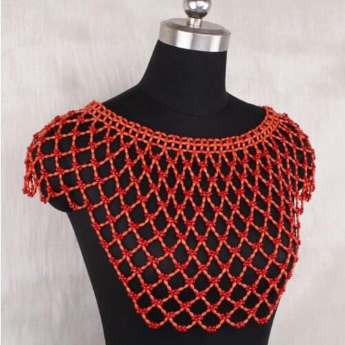 Dudo Jewelry 100% Genuine Coral Beads Necklace Jewelry African Traditional Weddings Scarf Nigerian Handmade shawl Accessories
