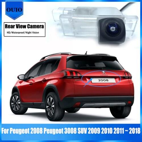HD Rear View Camera For Peugeot 2008 Peugeot 3008 SUV 2009 2010 2011 ~ 2018 Backup Parking Reverse Camera License Plate Camera