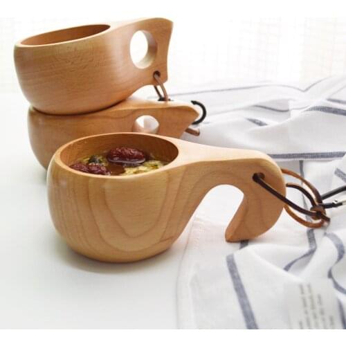 Creative Portable Wood Coffee Mug Rubber Wooden Tea Milk Cups Water Drinking Mugs Drinkware Handmade Juice Lemon Teacup Gift