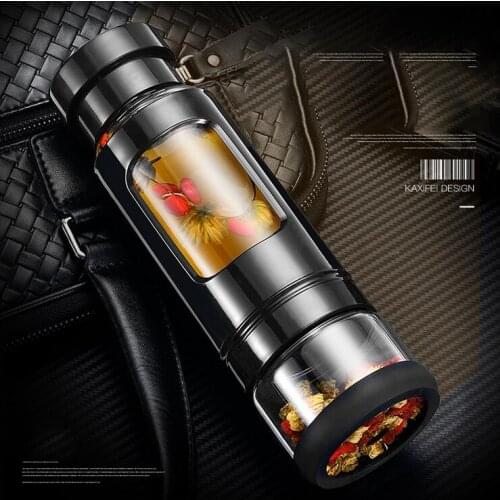 Creative Water Glass Bottle Coffee Tea Milk Travel Bottles INS Explosion 430/520ML Eco-friendly free shipping items