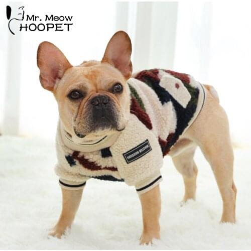 Hoopet Pet French Bull Dog Clothes Winter Coat Clothing For Dog Jacket Puppy Vest Jacket For Small Medium Large Dogs