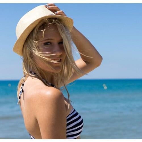 Summer straw Women men Fedora Hat good Package