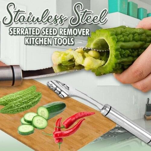 Multi-function Cooking Stainless Steel Green Pepper Cut Core Remover for Cleaning Fruit Vegetables Seeds Spiralizer Kitchen Tool