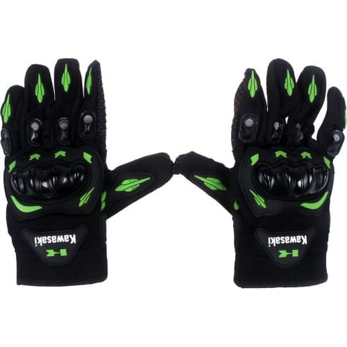 For Kawasaki Motorcycle Gloves Retro Racing Motocross Full Finger Cycling m l xl xxl Motocross Luvas Guantes