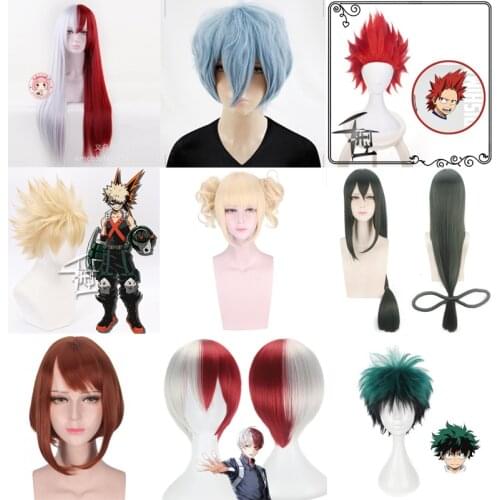 My Hero Academia Cosplay Wigs Baku no Hero Costume Shoto Todoroki Kaminari Denki Katsuki Bakugo Himiko Toga JK Izuku Midoriya