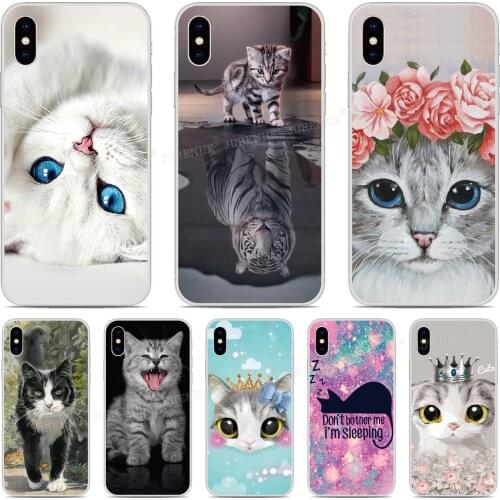 Cute Cat Soft TPU Phone Case For ZTE Blade A5 A7 2020 A3 L8 2019 Axon 10 Pro 5G V2020 V9 V10 Vita A7s 20 Smart Silicone Cover