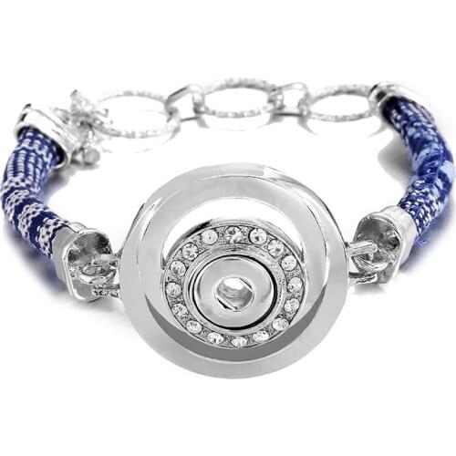 New arrival Crystal 302 Bohemia Link Snap Button Bracelets Bangle Interchangeable Charm Jewelry For Women Fit 12mm button