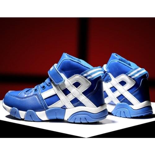 Autumn winter boys fashion Wild Microfiber Leather children basketball shoes waterproof Non-slip kids sports Casual shoes