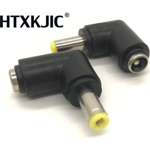 5.5 x 2.1 mm female to 5.5 x 2.5 mm male DC Power Connector Adapter Laptop 5.5*2.5 to 5.5*2.1 90 Degrees Plugs