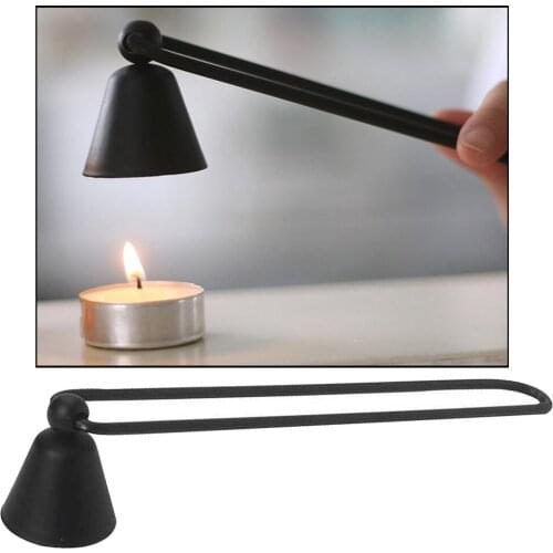 Retro Antique 22cm Long Candle Snuffer With Pearls For Putting Out Candles Black