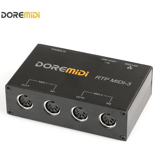 DOREMiDi USB & MIDI Network Box Gateway for MIDI Devices Standard Ethernet RTP-MIDI Interface