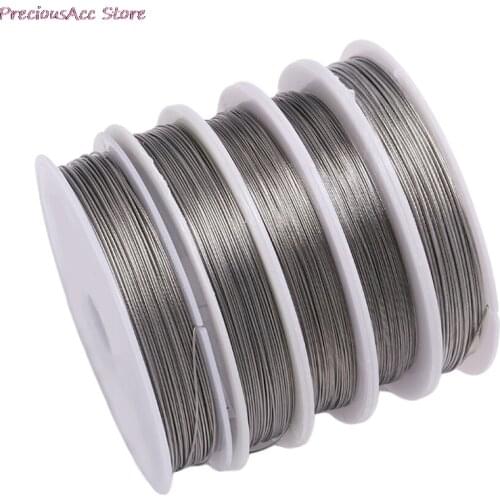 0.3/0.35/0.38/0.45/0.5/0.6/0.7/0.8mm Never Fade Wire Cord Line Jewelry Acc Stainless Steel Metal Jewelry DIY Making Dropshipping