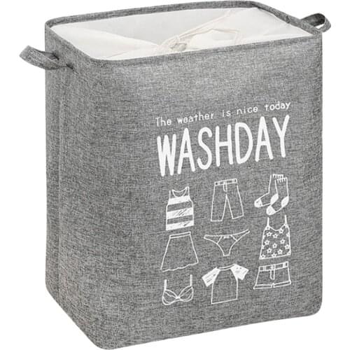 1pcs Foldable Laundry Bag Dirty Clothes Storage Container Large Household Laundry Basket Bucket (Dark Grey)