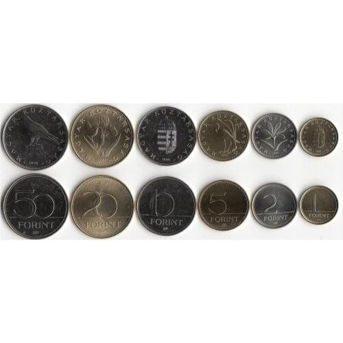 Hungary 6 pieces 1 Set Europe coins New original coin UNC Commemorative edition 100% real EU