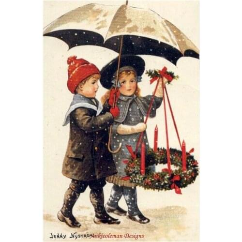 Embroidery Counted Cross Stitch Kits Needlework - Crafts 14 ct DMC Color DIY Arts Handmade Decor - Vintage Christmas Children