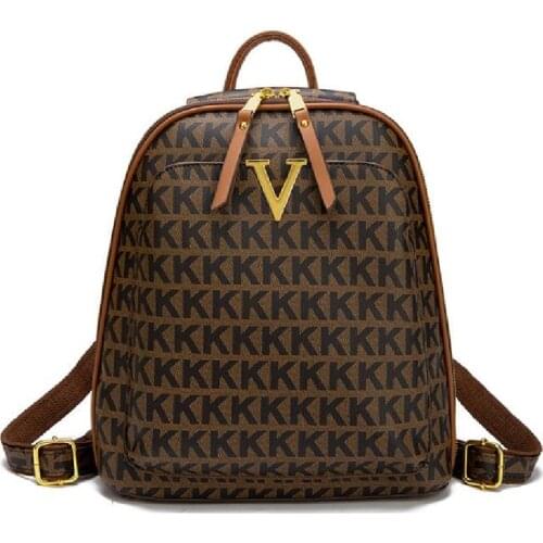 Womans bag 2021 New Fashion Backpack European and American Trend Retro Bag Contracted Printing Elegant Leisure Travel Backpack