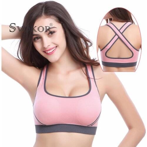 SVOKOR Womens Tube Top Sports Plus Size Bra Underwear Tops for Girls Woman Tank Top Gym Sports Yoga Crop Top