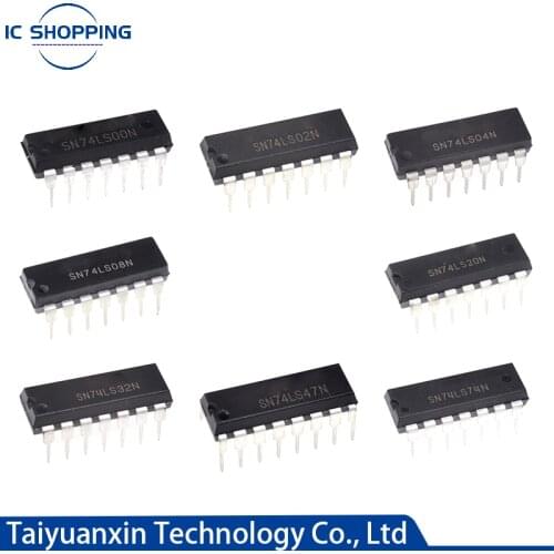 10PCS IC SN74LS00N 74LS02 74LS04 74LS08 74LS10N 74LS20N 74LS47N 74LS48N 74LS74N 74LS86N 74LS112N 74LS138N 74LS160N DIP14 DIP16