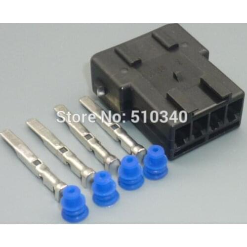 100set 4 hole 4pin male spray rail connector socket oxygen sensor plug connector with terminal
