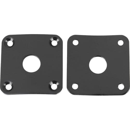 2 Pcs 35Mmx35mm Metal Square Guitar Jack Plates Jackplate Cover For LP Electric Guitar