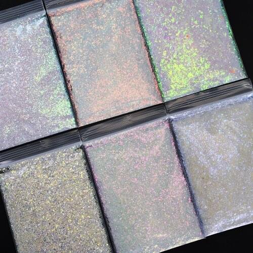50g/Bag 6 Colors Sparkly Nail Art Irregular Chunky Sequins Iridescent Paillette Spangles Mermaid Shinning Glitter Flakes Bulk K3