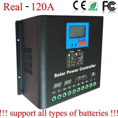 120A Solar Charge Controller 12V 24V 36V 48V 72V 96V 110V 120V Battery Charge Regulator for lead-acid/gel/ lithium battery etc