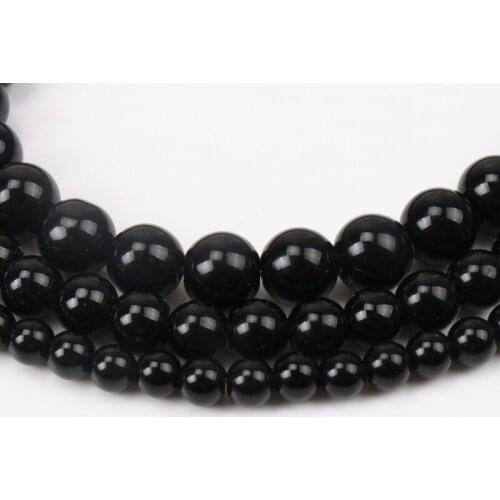 Black Hematite Beads Natural Round Loose Stone Beads For Jewelry Making DIY 4/6/8/10/12mm TRS0011