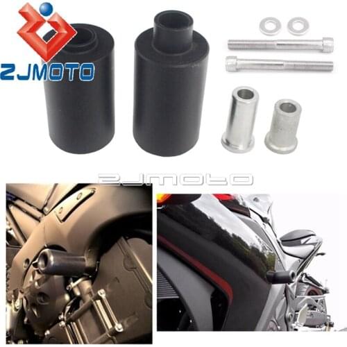 For Suzuki GSXR 1000 2007-2008 K7 Delrin Black Kit w/ Mount Bolts Motorcycle Sportbike Frame Sliders Crash Falling Protection