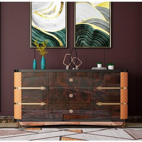 Procare Factory Hot Sale Glossy Dining Room Sideboard Buffet Cabinet With Metal Leg