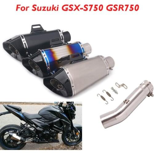 GSR750 GSXS750 Slip on Motorcycle 51mm Exhaust Pipe Escape Silencer Middle Mid Link Tube Connection for Suzuki GSR750 GSXS750