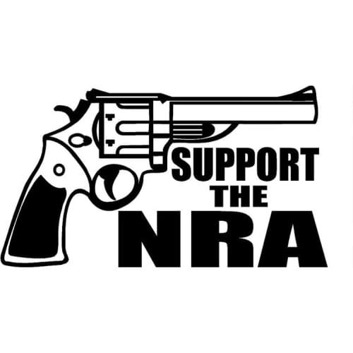 Hot Support The NRA Decal Hand Gun Firearm Waterproof Car Stickers and Decals Bumper Bodywork SUV PVC Cover Scratches Waterproof
