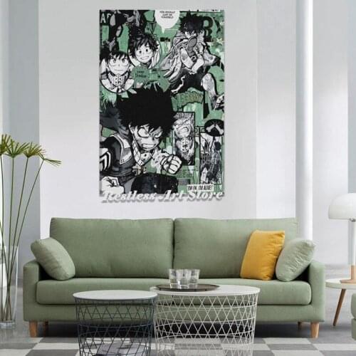 Izuku Midoriya Deku BNHA Anime MHA Decoration Prints Canvas Home Decor Dorm Living Room Bedroom Poster Painting Wall Art