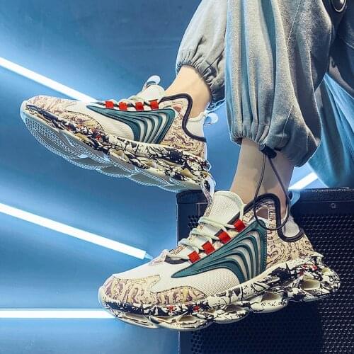 Hot Fashion Graffiti Men Designer Sneakers Hip Hop Blade Sneaker Men Casual Shoes Outdoor Mesh Trainers Men zapatillas hombre