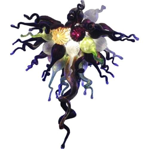 Longree Christmas decor LED hanging pendant lamp glass chandelier lobby pendant chandelier modern ceiling lamp wholesale