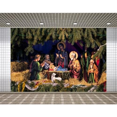Lyavshi Photography Background Birth christmas natal jesus nativity scene Backdrop light Photo Studio background