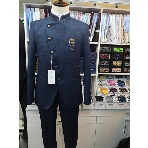 2021 Best New Design Men suit 2-set blazer+pants Europe Crown Brand Royal Palace Costume Wedding party Fashion Slim fit Blazer