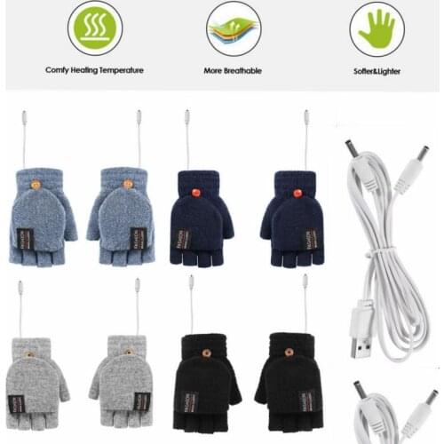 Autumn And Winter Warm Clamshell Gloves USB Charging Heating Warm Double-sided Heating Gloves Windproof And Warm Riding Outdoor