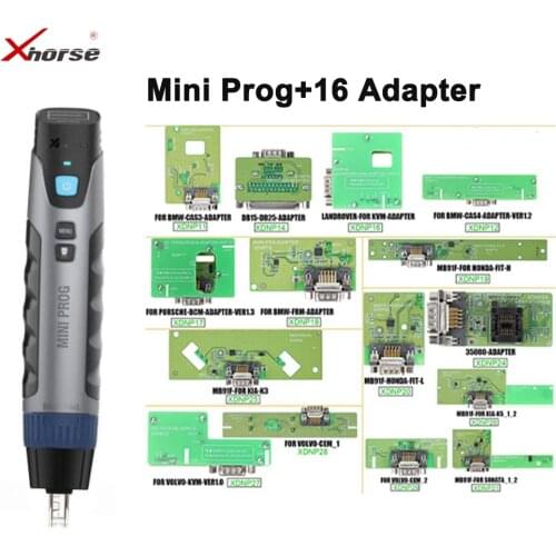 Xhorse VVDI MINI Prog Powerful Chip Programmer With 16pcs MINI PROG Solder-free Adapters In Stock
