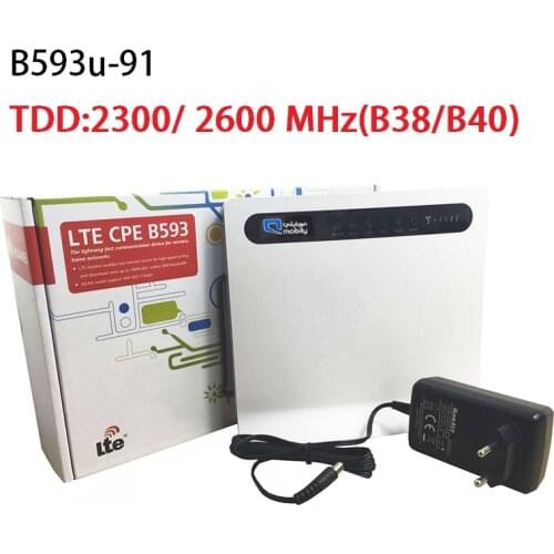 Unlocked Huawei B593u-91 b593 100Mbps 4G TDD LTE CPE Router 4G 3G Mobile Wireless Gateway CPE +2PCS Antenna