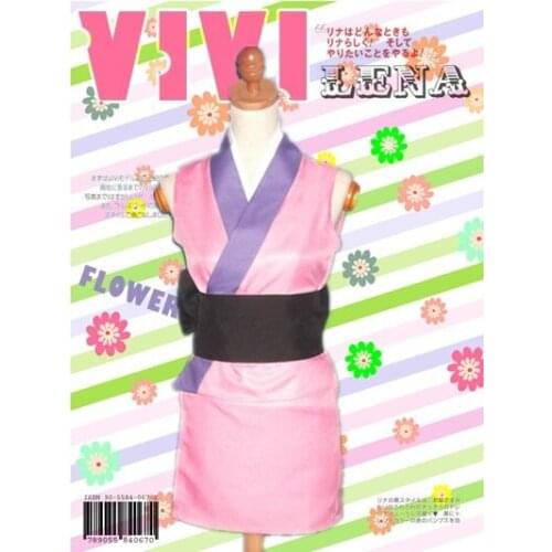 Fairy Tail Wendy Marvell pink kimono Cosplay Costume 11