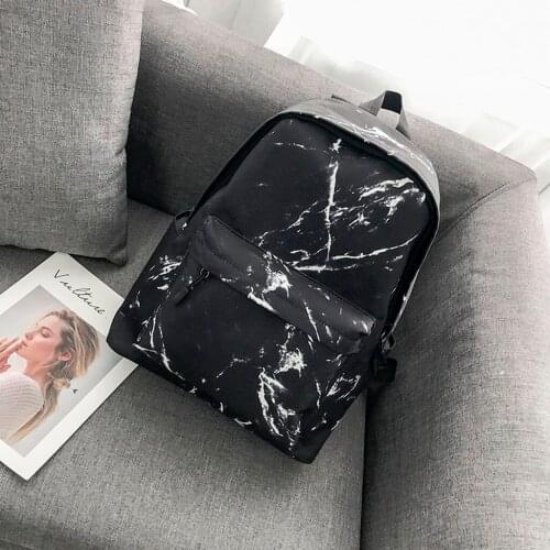 School Bags For Teenage Girls Fashion Backpack Women Marble Pattern Backpacks Large Capacity Bags Package Shoulder Daypack