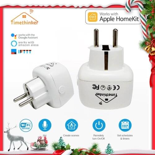Timethinker WS4 WS2 Smart Wifi Socket For Apple Homekit Us Eu Plug For Alexa Google Home Siri Voice Control Timer module Sockets