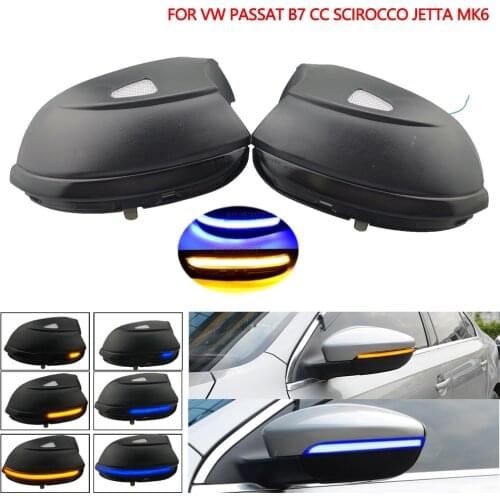 For VW 10-18CC Passat B7 Scirocco 09+ MK3 Dynamic Mirror Indicator Blinker Side LED Turn Signal Light Sequential EOS12-18 Beetle