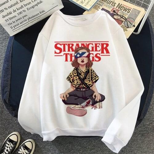 Stranger Things Print Hoody Hoodie 2020 New Autumn Winter Vintage Hip Hop Women Harajuku Aesthetic Streetwear Korean Sweatshirt