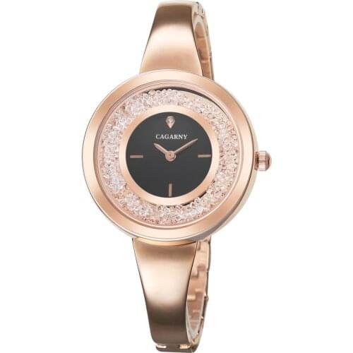 Cagarny Rose Gold Bracelet Watch Women Quartz Watches Ladies Top Brand Luxury Wrist Watch Girl Clock Minimalist Relogio Feminino