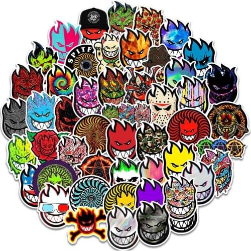 10/50Pcs Waterproof Funny Spitfire Style Stickers for Mobile Phone Laptop Luggage Case Skateboard Fixed Gear Bike Car Stickers