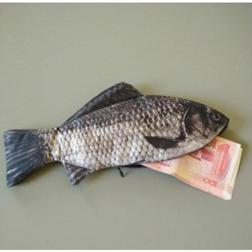 100pcs Kawaii Simulated Fish Pencils Case Canvas School Supplies Best Stationery Christmas Gift School Pencil Bag