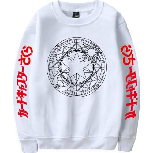 2021 Japan Harajuku style Cardcaptor Sakura 2D Capless Sweatshirts For Couples Fashion Winte Women/Men Funny Clothes